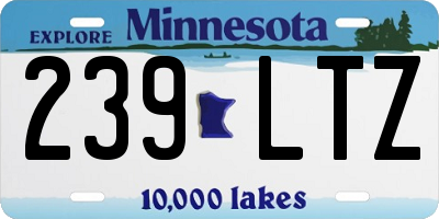 MN license plate 239LTZ