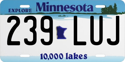 MN license plate 239LUJ