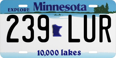 MN license plate 239LUR