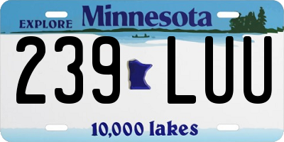 MN license plate 239LUU