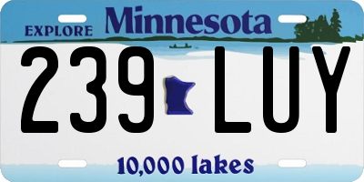 MN license plate 239LUY