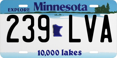 MN license plate 239LVA