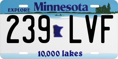 MN license plate 239LVF