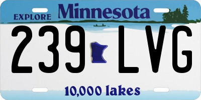 MN license plate 239LVG