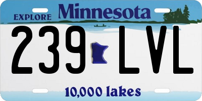 MN license plate 239LVL