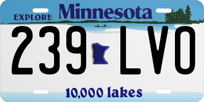 MN license plate 239LVO