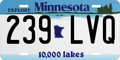 MN license plate 239LVQ