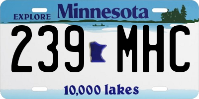 MN license plate 239MHC