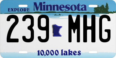 MN license plate 239MHG