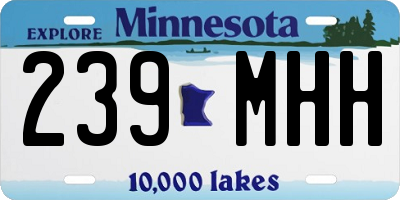 MN license plate 239MHH