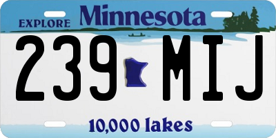 MN license plate 239MIJ