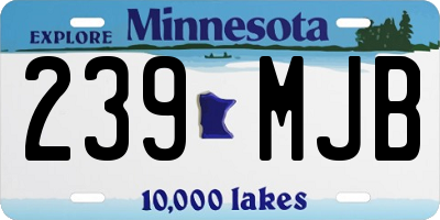 MN license plate 239MJB