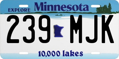 MN license plate 239MJK