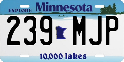 MN license plate 239MJP