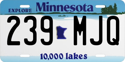 MN license plate 239MJQ