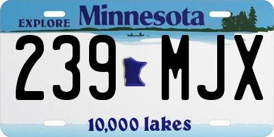 MN license plate 239MJX