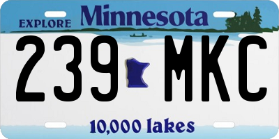 MN license plate 239MKC
