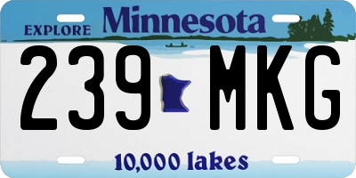 MN license plate 239MKG