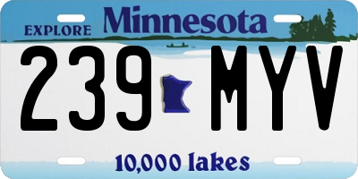 MN license plate 239MYV