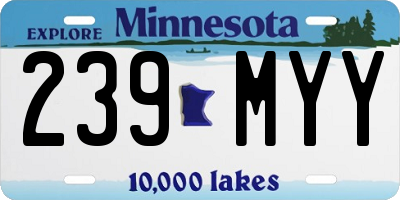 MN license plate 239MYY