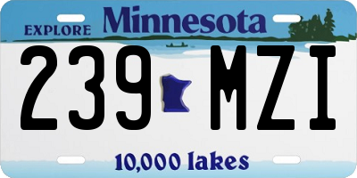 MN license plate 239MZI