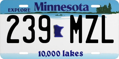 MN license plate 239MZL