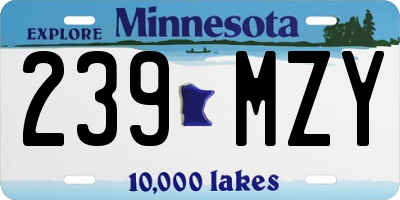 MN license plate 239MZY