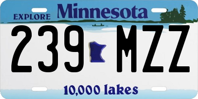 MN license plate 239MZZ