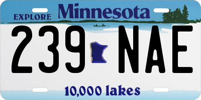 MN license plate 239NAE
