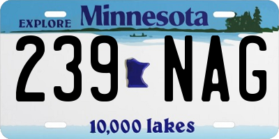 MN license plate 239NAG