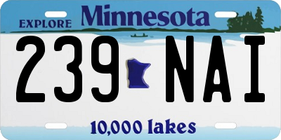 MN license plate 239NAI