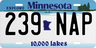 MN license plate 239NAP
