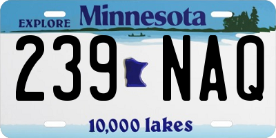 MN license plate 239NAQ