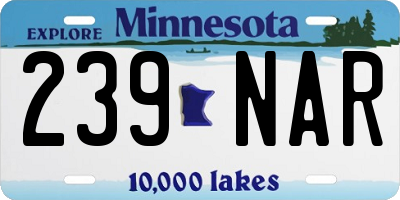 MN license plate 239NAR