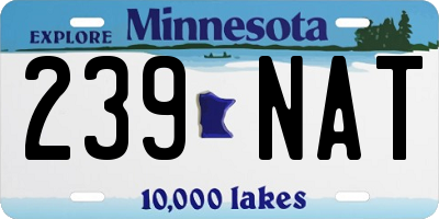 MN license plate 239NAT
