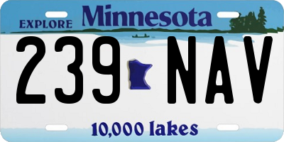 MN license plate 239NAV