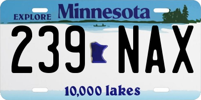 MN license plate 239NAX