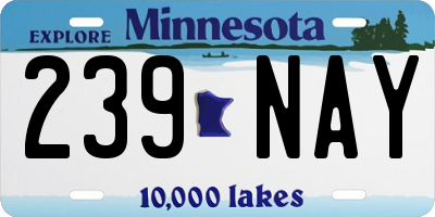 MN license plate 239NAY