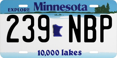MN license plate 239NBP