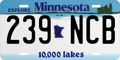 MN license plate 239NCB