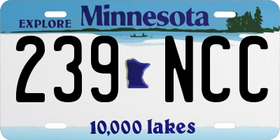 MN license plate 239NCC