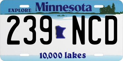 MN license plate 239NCD