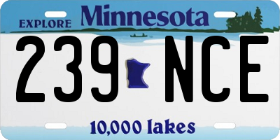MN license plate 239NCE