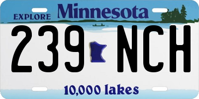 MN license plate 239NCH