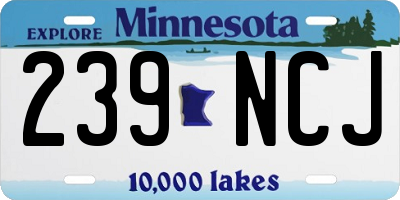 MN license plate 239NCJ