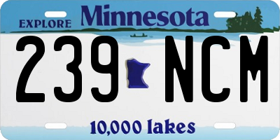 MN license plate 239NCM