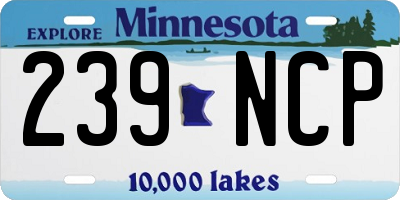 MN license plate 239NCP
