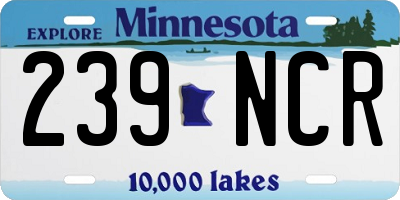 MN license plate 239NCR