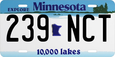 MN license plate 239NCT