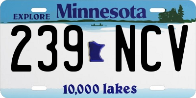 MN license plate 239NCV